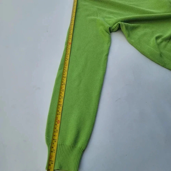 NWT Caribbean Joe Mens Size M Sweater Green 100% Cotton Pullover Crew Neck - Picture 5 of 8